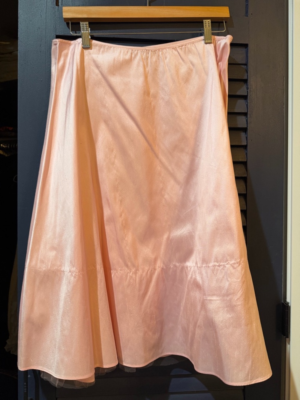 Women's pink Satin A-Line Skirt
